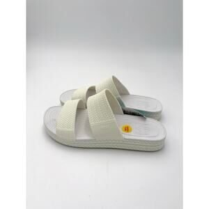 Reef  Women's Water Vista Rubber Slide Slip On Sandal White , 10 M US NEW